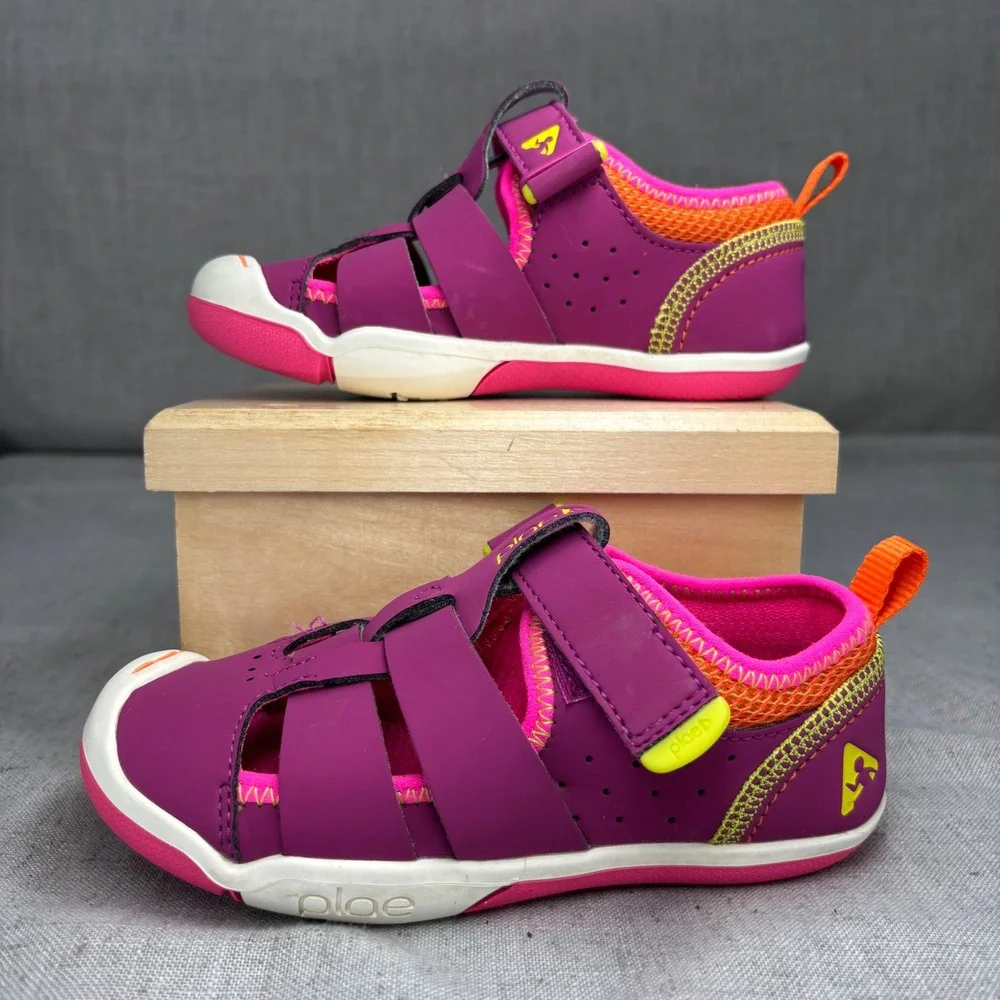 PLAE Sam 2.0 Sandals Fuchsia Pink Orange Fisherman Active Water Shoes Size 10.5
